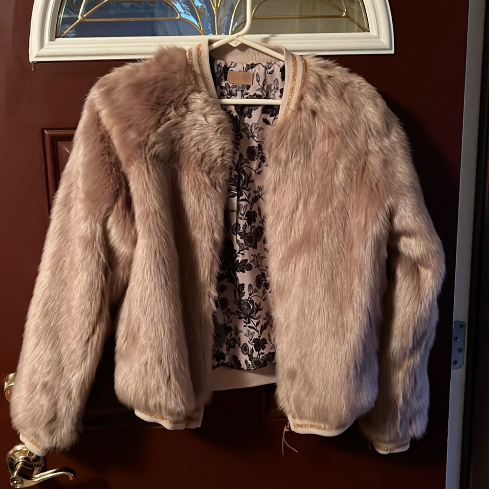 Mother Faux fur bomber jacket